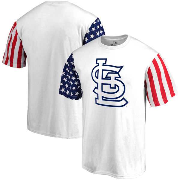 Men's St. Louis Cardinals Fanatics Branded Stars & Stripes T-Shirt White FengYun,We sell and wholesale Men's St. Louis Cardinals Fanatics Branded Stars & Stripes T-Shirt White FengYun on line form chian!